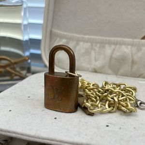Vintage Louis Vuitton Lock And Key Charm Necklace AUTHENTIC REWORK